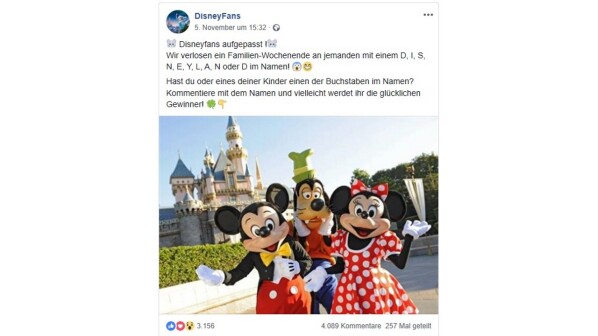 Könnt ihr hier eine Fahrt ins Disneyland gewinnen?