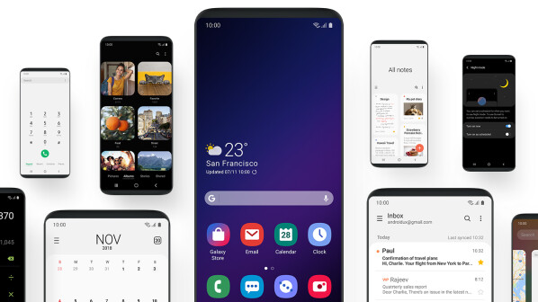The Samsung One UI brings a different design.