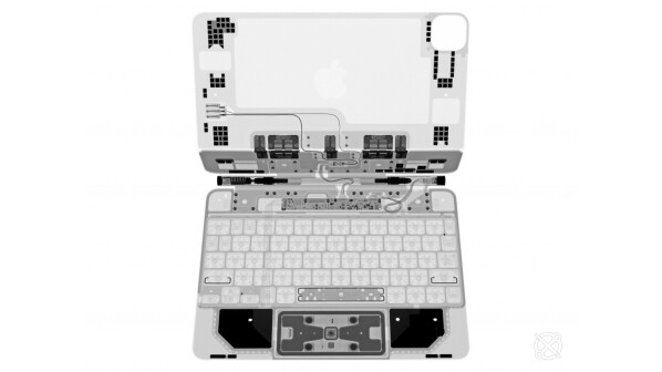 iFixit has checked the Magic Keyboard of iPad Pro accessories. The X-ray image impressively shows the complex interior.