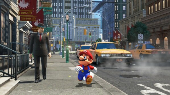 In Super Mario Odyssey könnt ihr mit Mario erstmals auf der Erde spielen.