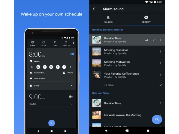   The Android Watch App now also brings songs from Spotify. 