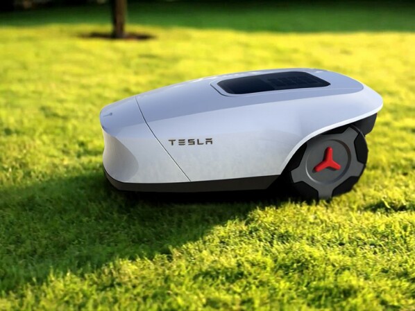 Pictured: Tesla robot lawn mower concept. Does not match the picture: Tom Cruise's self.