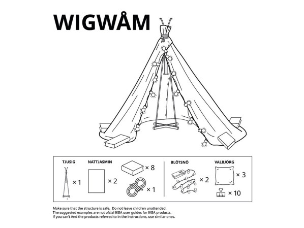 To Wigwam: Of course, you do n’t need Ikea furniture  to recreate the booth shown here.