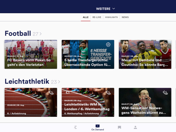 Im Eurosport Player findet ihr Live- und On-demand-Inhalte vieler verschiedener Sportarten.