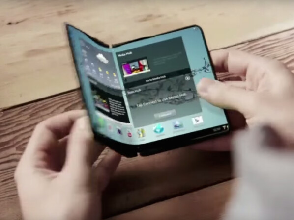 Schon auf der CES 2013 träumte Samsung von einem Smartphone mit faltbarem Display.