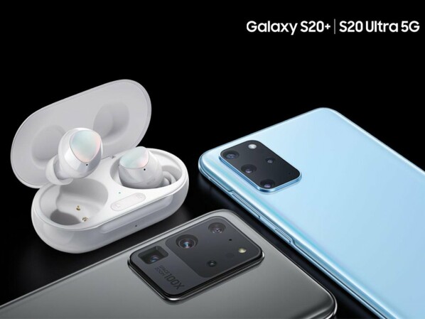 Samsung Galaxy S20  + and S20 Ultra: Galaxy Buds + as a pre-order reward [advertising image]