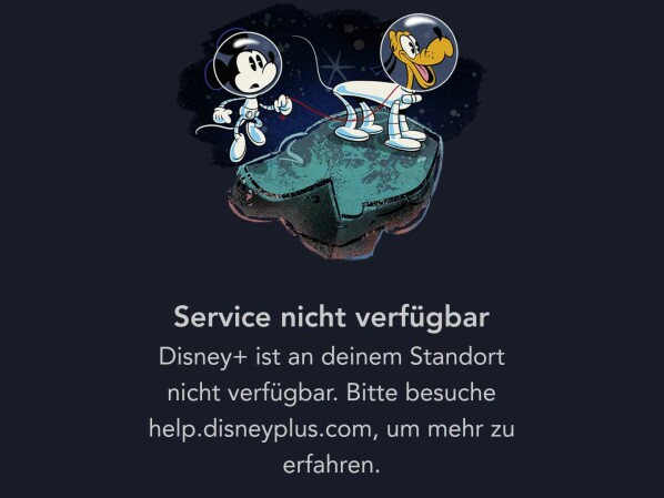 Disney +: German apps can't do anything until the start.