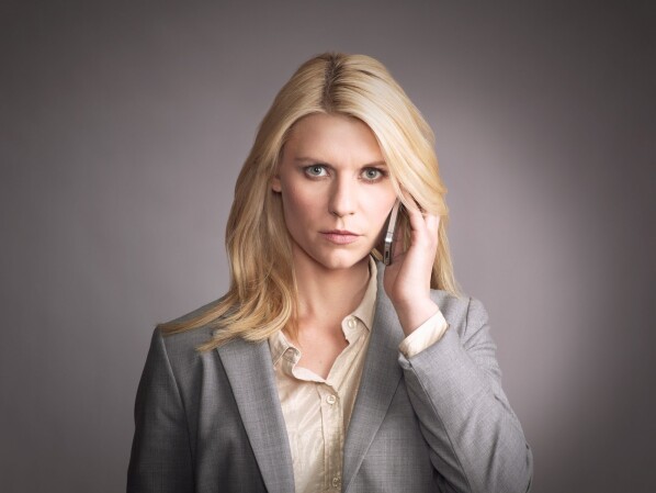   Claire Danes in her home role as Carrie Mathison 