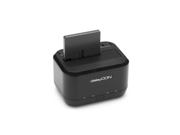 Dockingstationen sind im Grunde einfach nur Hubs und verdammt nützlich, wenn sie auch noch USB-Anschlüsse mitbringen, wie hier das deleyCON-Basismodell.