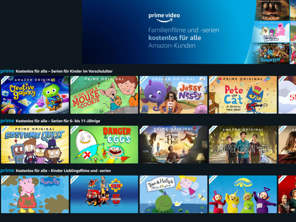 Amazon currently offers many children's series and movies to all users.