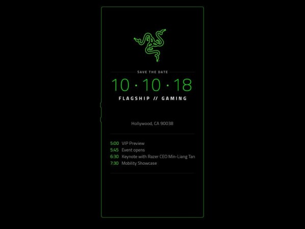 Razer lädt am 10. Oktober zur Präsentation des Razer Phone 2.