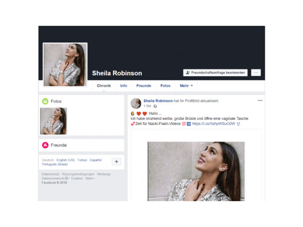 So sehen die typischen Fake-Profile auf Facebook aus.