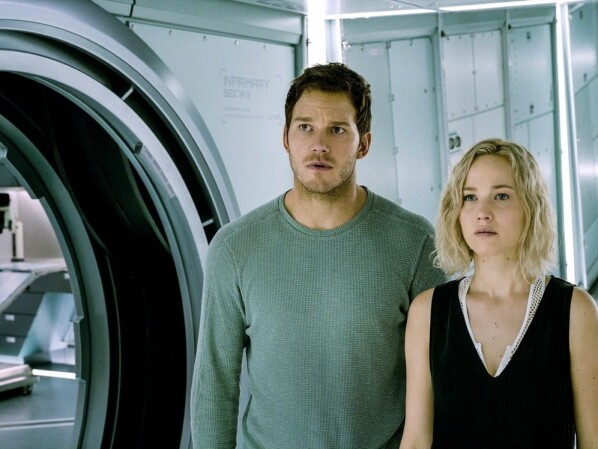 Chris Pratt and Jennifer Lawrence are alone. 