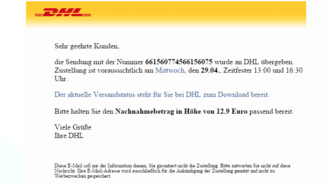Was Tun Wenn Paket An Falsche Adresse Geschickt Wird Warnung: gefälschte E-Mails mit DHL als Absender - NETZWELT