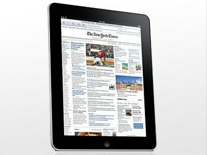 Zeitungen auf dem iPad: Bei der Keynote stellte Firmenboss Steve Jobs die Qualitäten des iPads als Zeitungsersatz heraus.