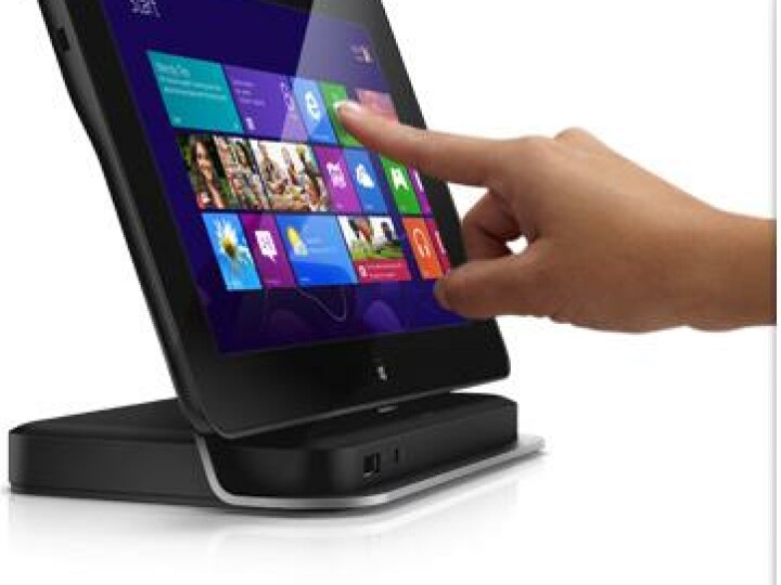 Gegen Aufpreis liefert Dell eine sicherlich praktische Dockingstation für das Tablet mit.