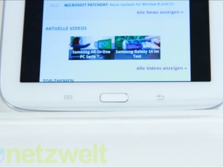 Neuheit innerhalb der Note-Familie: Erstmalig lassen sich auch die unteren Zusatztasten per Stift bedienen. Davon ausgenommen ist die Home-Taste.