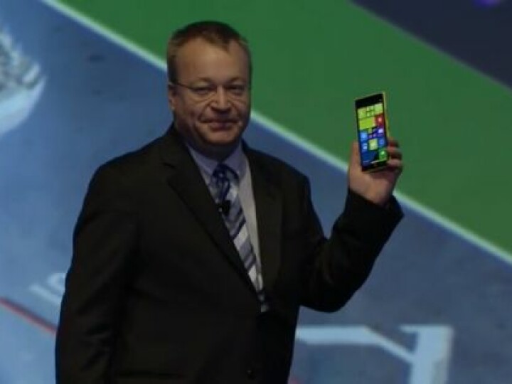 Der scheidende Nokia-Chef Stephen Elop präsentierte auf der Nokia World in Abu Dhabi das 6-Zoll-Smartphone Lumia 1520.