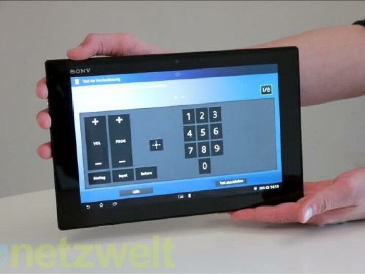Sehr praktisch: Per App (ab Werk installiert) verwandelt sich das Tablet in eine übergroße All-In-One-Fernbedienung.