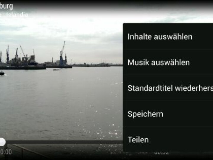 Zoe-Clips können auf dem HTC One Mini auch mit Musik unterlegt werden.
