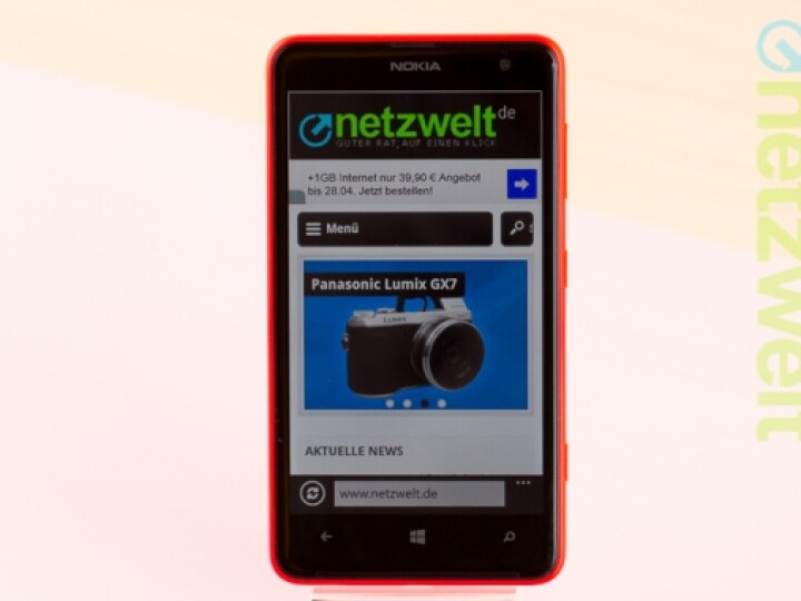 Das Nokia Lumia 625 stellt sich dem netzwelt-Test.