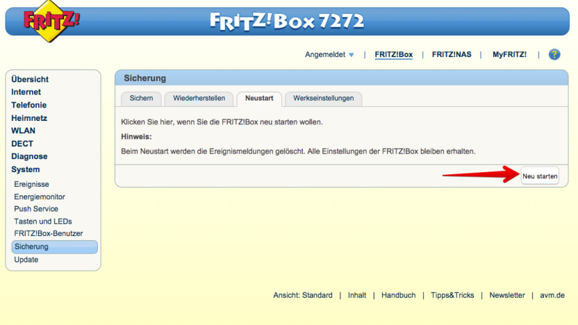 Fritz Box Diagnose Funktion Nutzen Und Neustart Ausf Hren Bild