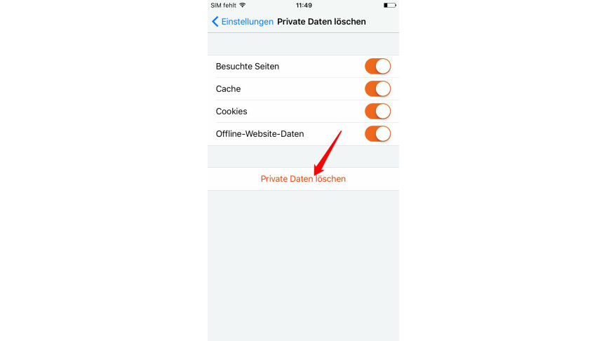 Firefox Daten löschen Android 4