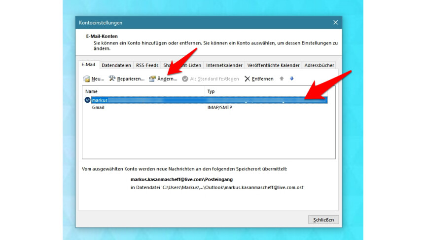 Outlook Passwort für euer E Mail Konto ändern so geht s NETZWELT