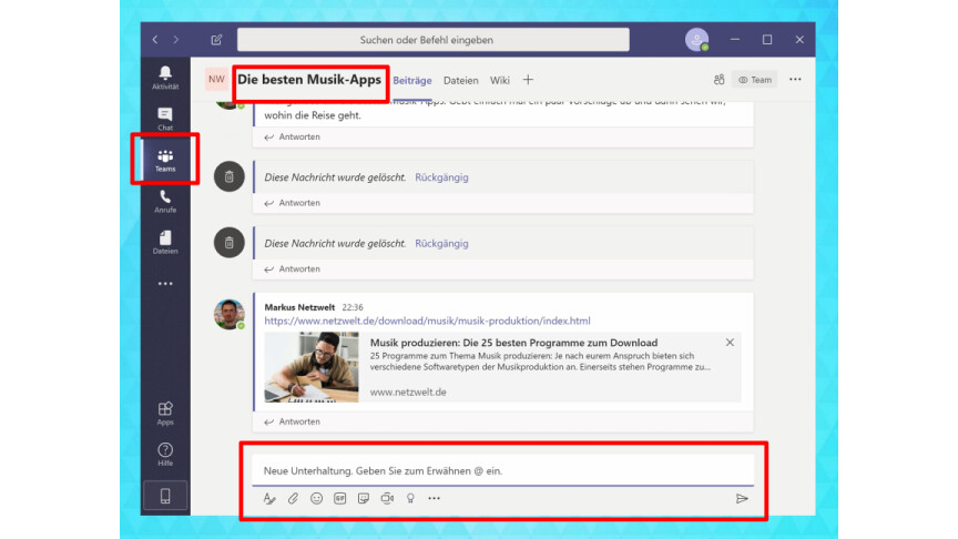 Microsoft Teams So erstellt ihr Kanäle mit Microsofts Teams NETZWELT