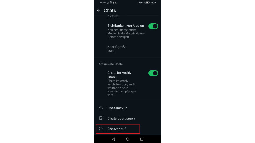 WhatsApp archivieren Android 3