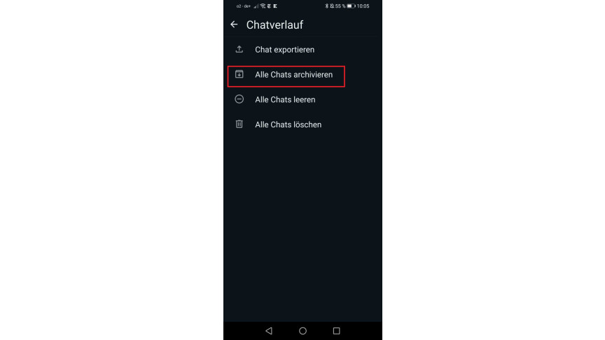 WhatsApp archivieren Android 4