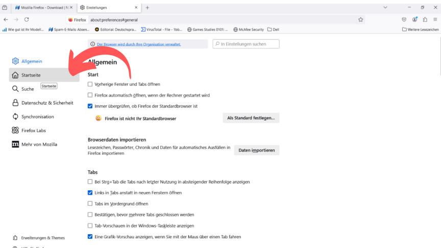 Mozilla Firefox - Startseite 2