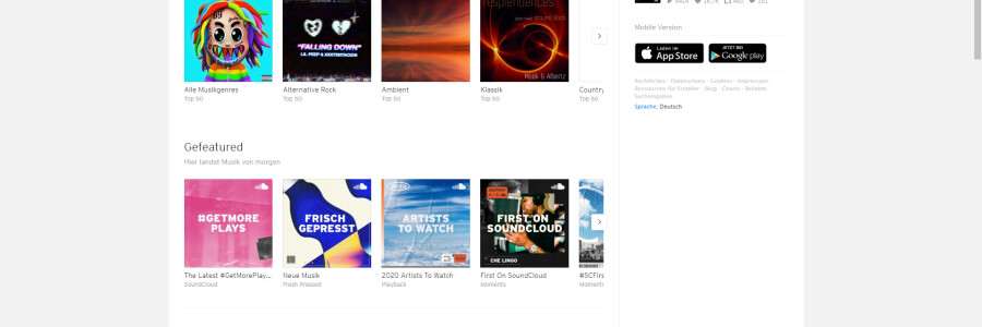 SoundCloud Go+ im Webplayer