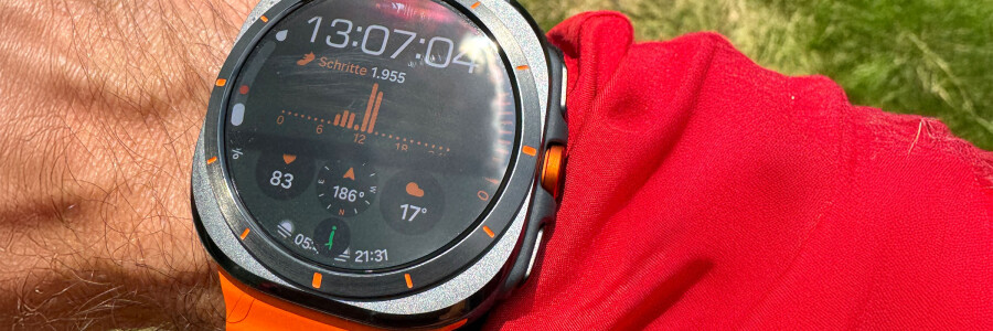 Galaxy Watch Ultra in der Sonne