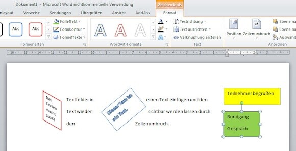 Anleitung: Arbeiten mit Textfeldern in Microsoft Word - NETZWELT