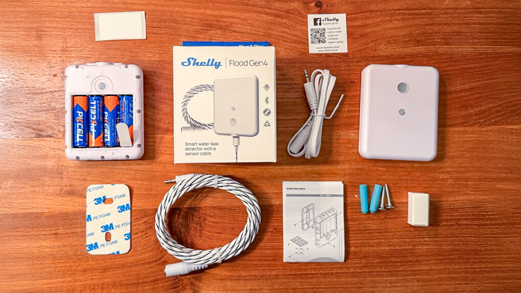 Shelly Flood Gen4 - Sensor de fugas de água com Wi-Fi/Zigbee/Matter