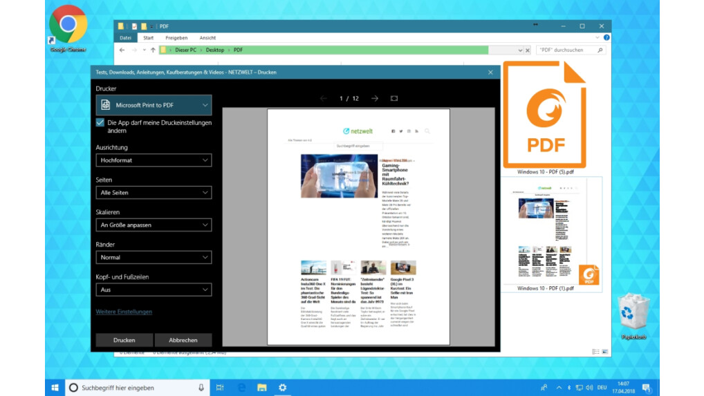 Windows 10: So erstellt ihr ein PDF mit Bordmitteln | NETZWELT