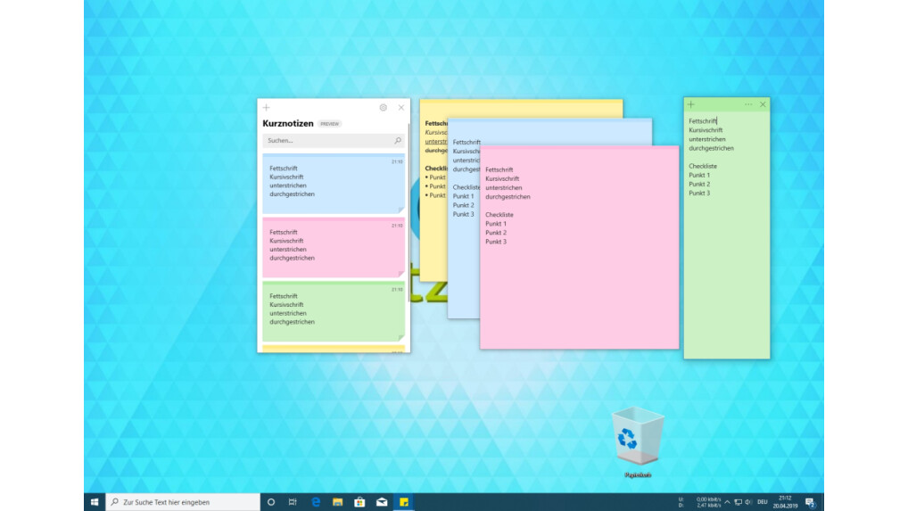 Windows 10: So nutzt ihr Sticky Notes auf dem Desktop ...