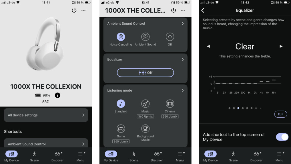 Die Sony WH-1000X The Collexion in der SoundConnect-App. - Bild 1 von 2