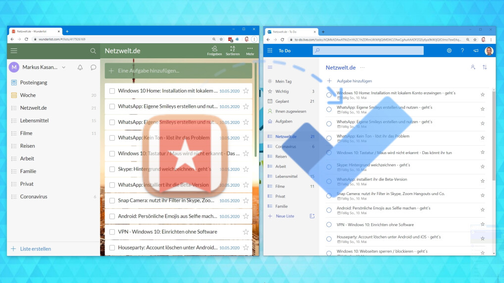import wunderlist to microsoft to do