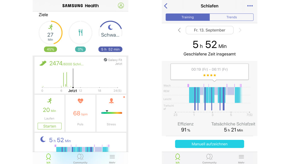 samsung health fahrrad strecke anzeigen