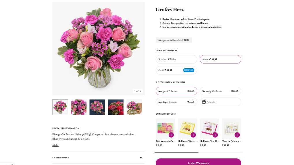 Euroflorist im Test 2024 Ein guter Blumendienst für jeden Anlass