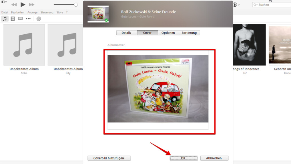 Cover für Album in der Mediathek hinzufügen - Bild 6 von 6