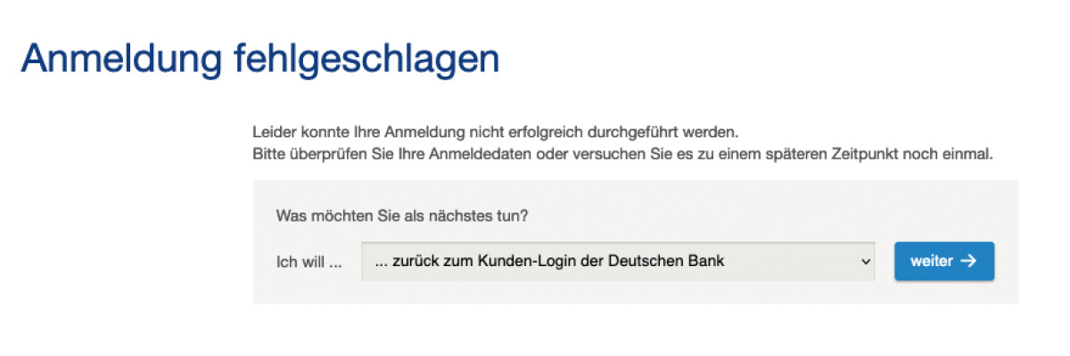 Deutsche Bank: inicio de sesión y banca en línea con problemas durante horas – comentarios del proveedor (actualización)