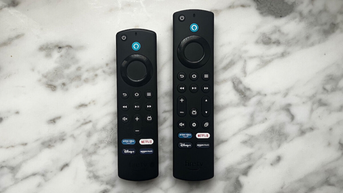 The remote control of the Fire TV Cube (right) is larger and better equipped than that of the Fire TV Stick 4K Max (left) - but a Pro remote control with free shortcut buttons is not included with the Fire TV Cube.
