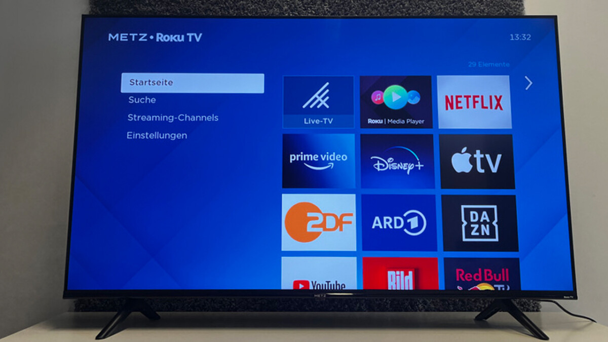The simple and uncluttered Roku TV at a glance.  The design is perfectly tailored to a few tech-savvy audiences, beginners and older people.