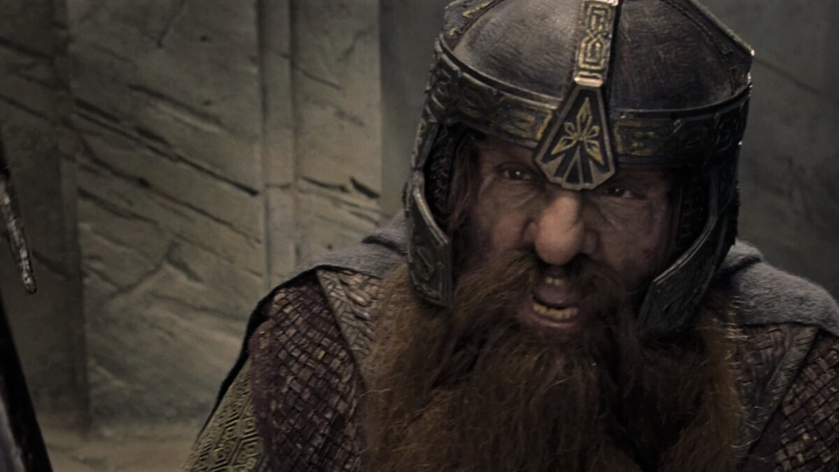 Le Seigneur des Anneaux - Les Deux Tours : Gimli à la bataille du Gouffre de Helm.