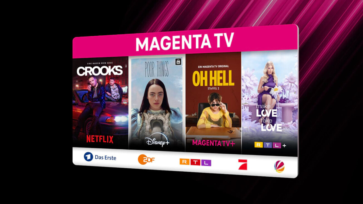 MagentaTV SmartStream 2.0 ist ein großes Bundle aus HD-Fernsehen, RTL+ Premium, Netflix und Disney+. Letztere Streamingdienste sind im Grundpreis jedoch nur mit Werbung inkludiert.