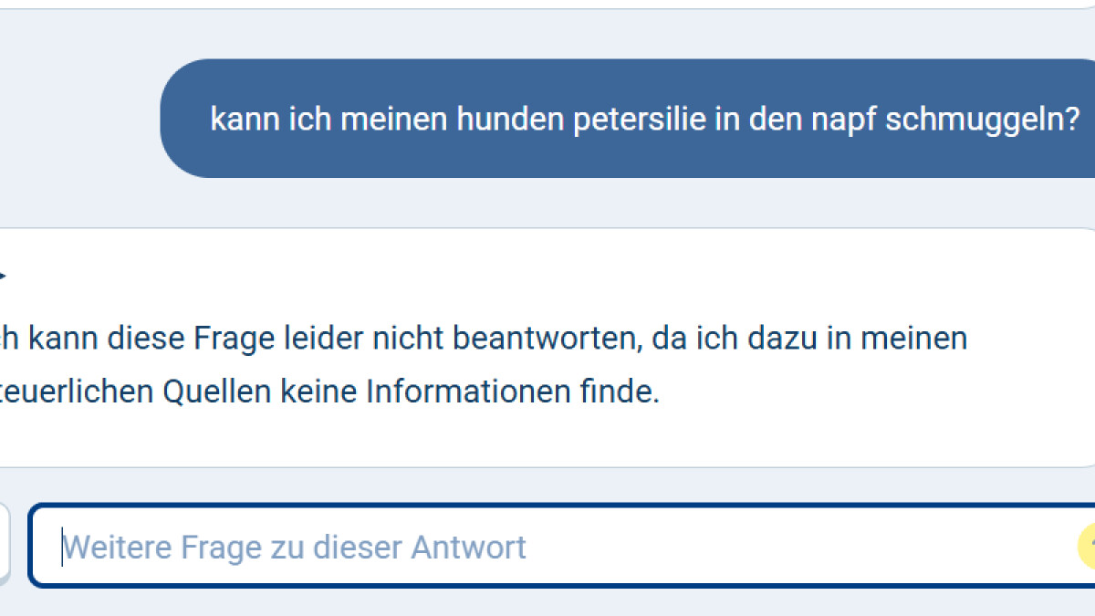 Quatsch-Fragen beantwortet die KI nicht.