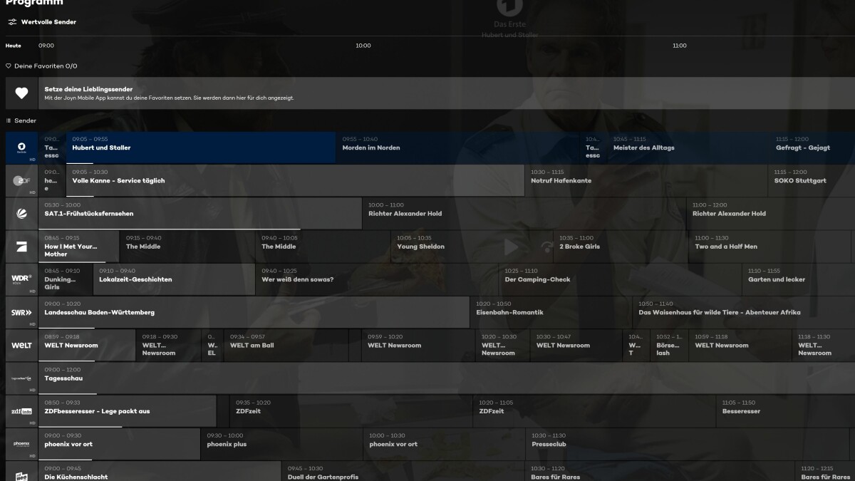 Nützliche Features wie der Programmplaner, die Merkliste oder in der kostenpflichtigen Version die Download-Funktion machen das Fernsehen auf Mobilgeräten, PC und Smart-TVs bequemer.